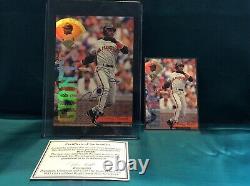 Barry Bonds AUTO 1995 Donruss Leaf Special Edition JUMBO 3-12 x 5 #/ 995 with COA