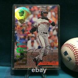 Barry Bonds AUTO 1995 Donruss Leaf Special Edition JUMBO 3-12 x 5 #/ 995 with COA