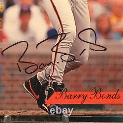 Barry Bonds AUTO 1995 Donruss Leaf Special Edition JUMBO 3-12 x 5 #/ 995 with COA