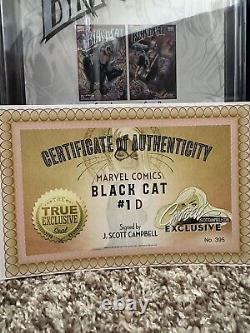 Black Cat #1 JSC Scott Campbell Variant LE CHAT NOIR Graded CGC 9.8 Signed COA
