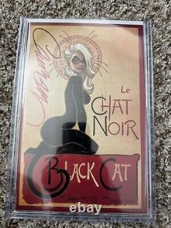 Black Cat #1 JSC Scott Campbell Variant LE CHAT NOIR Graded CGC 9.8 Signed COA