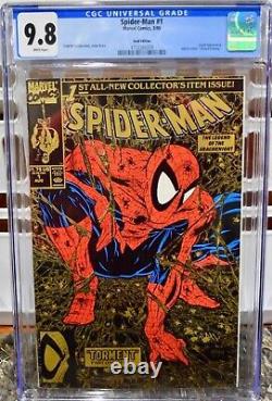 CGC 9.8 SPIDER-MAN #1 GOLD SILVER Polybag & Direct Newsstand 6 different covers