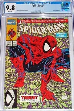 CGC 9.8 SPIDER-MAN #1 GOLD SILVER Polybag & Direct Newsstand 6 different covers