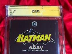 CGC SS 9.9Batman #608Foil VariantSIGNED Jim Lee+Loeb+Williams+SinclairUp 9.8