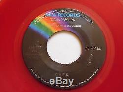 CHER'Dama Oscura' 1974 original RED vinyl 7 45 Single ULTRA RARE
