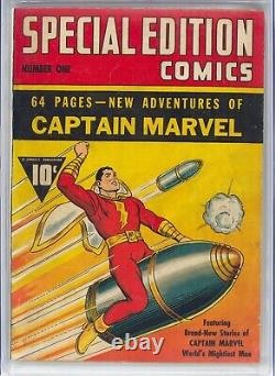 Captain Marvel Special Edition Comics #1 1940, CGC 5.5 R, 1st Capt Marvel Comic