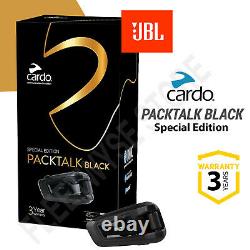 Cardo Packtalk Black Special Edition Communication System Single JBL Speakers