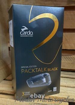 Cardo Packtalk Black Special Edition Communication System Single JBL Speakers