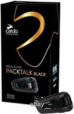 Cardo Packtalk Black Special Edition Communication System Single JBL Speakers