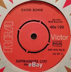 David Bowie Starman Suffragette City Rare Greek 1st Press Single 1972 Rca T-rex