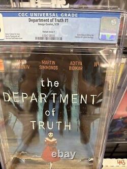 Department of Truth #1 1100 Variant CGC 9.8 SIKTC Homage