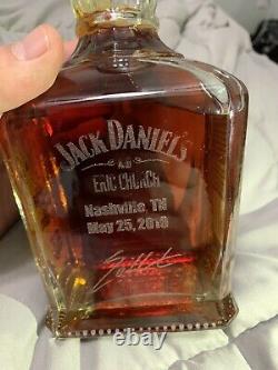 Eric Church Jack Daniels Single Barrel Etched 2019 Special Edition Empty Bottle