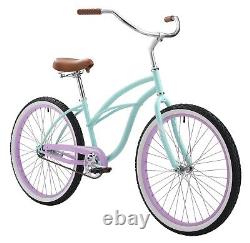 Firmstrong 26 Urban Special Edition Lady Single Speed Seafoam with purple rim