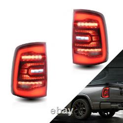 For 09-18 Ram 1500 2500 3500 LED Tail Lights Red Clear Lens Fit Halogen LED Lamp