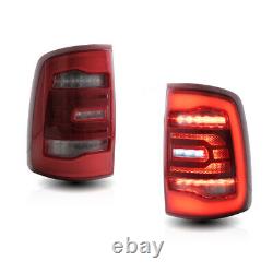 For 09-18 Ram 1500 2500 3500 LED Tail Lights Red Clear Lens Fit Halogen LED Lamp