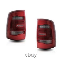 For 09-18 Ram 1500 2500 3500 LED Tail Lights Red Clear Lens Fit Halogen LED Lamp