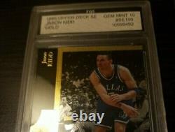 GEM 10 $600 Jason Kidd 1994-95 Upper Deck SE Gold RC #SE109 PSA POP 1 OF 3