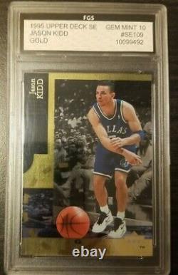 GEM 10 $600 Jason Kidd 1994-95 Upper Deck SE Gold RC #SE109 PSA POP 1 OF 3