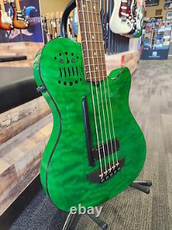 Godin A5 Metallica Special Edition 5-String Semi-Acoustic Bass, Green with Gig Bag