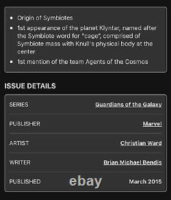 Guardians of the galaxy #23 big key! CGC Near Mint! 1st App Of World Of Knull