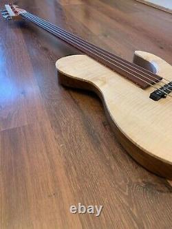 Handmade Fretless 4-string Single-cut Bass (Free Custom Artwork Design Options)