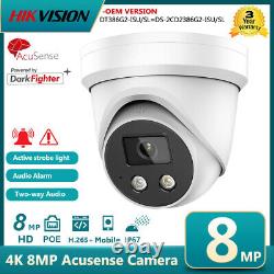 Hikvision OEM 4K 8MP IP Camera 2-way Audio Alarm Speaker Mic DS-2CD2386G2-ISU/SL