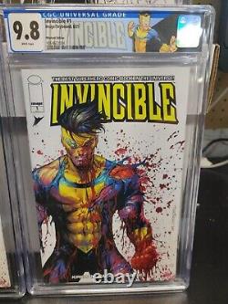 Invincible #1 Kirkman WhatNot Variant SET OF 4 (Foil, Trade, B&W, Virgin) CGC 9.8's