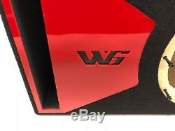 JL Audio 10W6v3 ported subwoofer box, SPECIAL EDITION with red plexi port trim