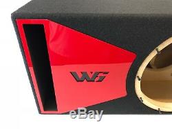 JL Audio 12W6v3 ported subwoofer box SPECIAL EDITION with red plexi port trim