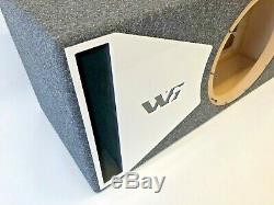 JL Audio 12W6v3 ported subwoofer box SPECIAL EDITION with white plexi port trim