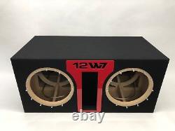 JL Audio 12W7 AE dual ported sub box SPECIAL EDITION with red plexi port trim
