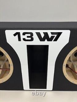 JL Audio 13W7 AE dual ported sub box SPECIAL EDITION with white plexi port trim