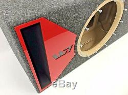 JL Audio 13W7 AE ported subwoofer box SPECIAL EDITION with red plexi port trim