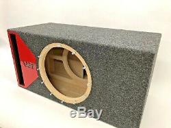 JL Audio 13W7 AE ported subwoofer box SPECIAL EDITION with red plexi port trim