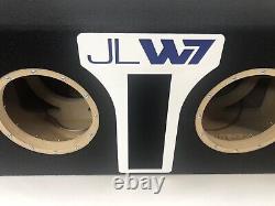 JL Audio 8W7 AE dual ported sub box SPECIAL EDITION with white plexi port trim