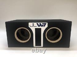 JL Audio 8W7 AE dual ported sub box SPECIAL EDITION with white plexi port trim