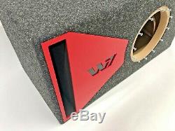 JL Audio 8W7 AE ported subwoofer box SPECIAL EDITION with red plexi port trim