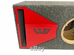 JL Audio 8W7 AE ported subwoofer box SPECIAL EDITION with red plexi port trim