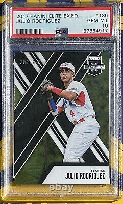 JULIO RODRIGUEZ 2017 Elite Extra Edition Rookie Card RC PSA 10 Gem Mint