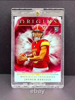 Jayden Daniels RARE ROOKIE RED COLOR BLAST INVESTMENT CARD SSP PANINI ROY MINT
