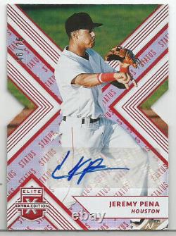 Jeremy Pena 2018 Elite Extra Edition Red Status Sp Auto /75 Houston Astros' Ss