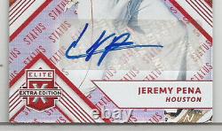 Jeremy Pena 2018 Elite Extra Edition Red Status Sp Auto /75 Houston Astros' Ss