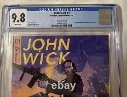 John Wick # 1 CGC 9.8 Variant Cover B Dynamite Comics 2017 First Appearance