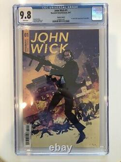 John Wick #1 CGC 9.8 variant cover B Bill Sienkiwicz DENYS COWAN