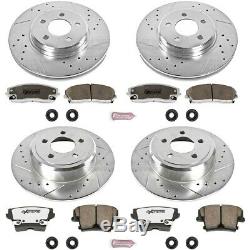 K1715-26 Powerstop Brake Disc and Pad Kits 4-Wheel Set Front & Rear New for 300