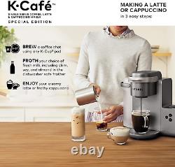 K-Cafe Special Edition Single Serve K-Cup Pod Coffee, Latte and Cappuccino Maker
