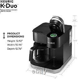 K-Duo Coffee Maker, Single Serve and 12-Cup Carafe Drip Coffee Brewer, Compatibl