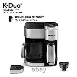 K-Duo Special Edition Single Serve K-Cup Pod & Carafe Coffee Maker Silver