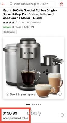 Keurig K-Café Special Edition Single Serve Coffee, Latte & Cappuccino Maker