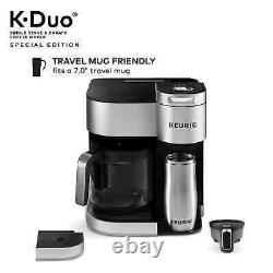 Keurig K-Duo Special Edition Single Serve K-Cup Pod Carafe Coffee Maker Silver